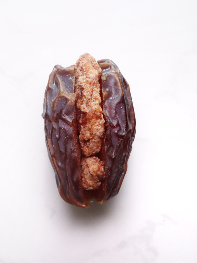 date with a caramelised, cinnamon sugared pecan - our take on a sticky toffee pudding